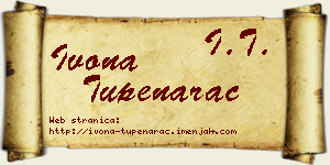 Ivona Tupenarac vizit kartica